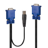 Lindy 32185, 1 m, VGA, Schwarz, USB, VGA, VGA
