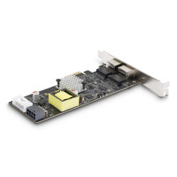 StarTech.com 2-Port 2.5Gbps NBASE-T PoE Netzwerkkarte, Dual Intel I225-V, 802.3af/at PoE+ Multi-Gigabit NIC, LP4/8-Pin PCIe Betrieben, PCI Express Server LAN Karte, Windows/Linux, Eingebaut, Kabelgebunden, PCI Express, 2500 Mbit/s
