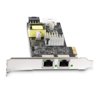 StarTech.com 2-Port 2.5Gbps NBASE-T PoE Netzwerkkarte, Dual Intel I225-V, 802.3af/at PoE+ Multi-Gigabit NIC, LP4/8-Pin PCIe Betrieben, PCI Express Server LAN Karte, Windows/Linux, Eingebaut, Kabelgebunden, PCI Express, 2500 Mbit/s