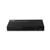 Lindy 38534, HDMI, 2x HDMI, 3,5 mm, 7680 x 4320 Pixel, Schwarz, Metall