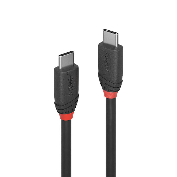 Lindy 36906, 1 m, USB C, USB C, USB 3.2 Gen 1 (3.1 Gen 1), 10 Gbit/s, Schwarz