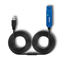 Lindy 43229, 15 m, USB A, USB A, USB 3.2 Gen 1 (3.1 Gen 1), 5 Gbit/s, Schwarz