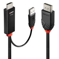 Lindy 41499, 2 m, HDMI + USB Type-A, DisplayPort,...