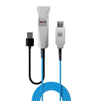 Lindy 43345, 30 m, USB A, 2 x USB A, USB 3.2 Gen 1 (3.1 Gen 1), 5 Gbit/s, Blau, Silber