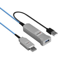 Lindy 43345, 30 m, USB A, 2 x USB A, USB 3.2 Gen 1 (3.1 Gen 1), 5 Gbit/s, Blau, Silber