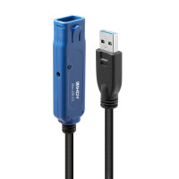 Lindy 43361, 20 m, USB A, USB A, USB 3.2 Gen 1 (3.1 Gen 1), 5 Gbit/s, Schwarz