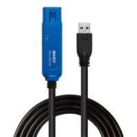 Lindy 43361, 20 m, USB A, USB A, USB 3.2 Gen 1 (3.1 Gen 1), 5 Gbit/s, Schwarz