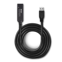 Lindy 43375, 20 m, USB A, USB A, USB 3.2 Gen 1 (3.1 Gen 1), Schwarz