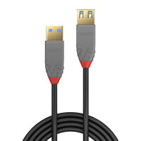 Lindy 1m USB 3.2 Typ A Verlängerungskabel, Anthra...