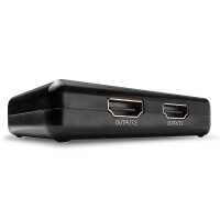 Lindy 38357, HDMI, 2x HDMI, 3840 x 2160 Pixel, Schwarz, Kunststoff, 4K Ultra HD
