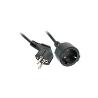Lindy 30244, 3 m, 2 AC-Ausgänge, Indoor, C13-Koppler, Schwarz, Eingangssicherung