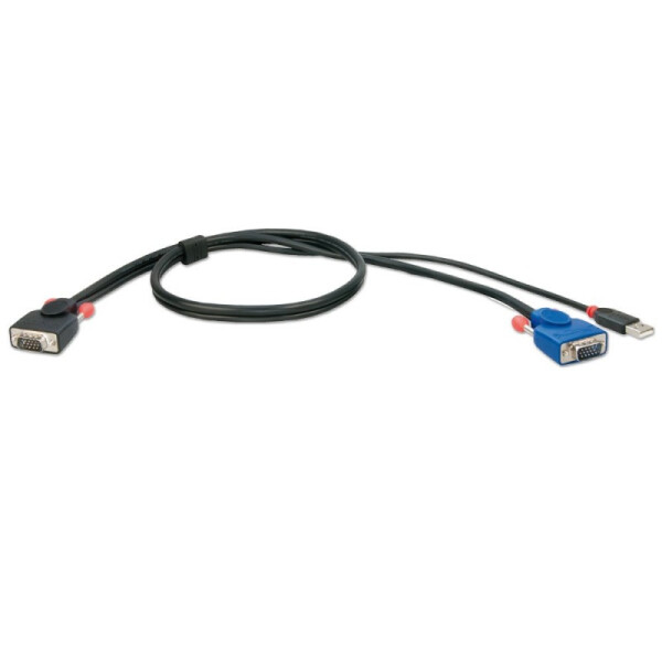 Lindy 33772, 3 m, VGA (D-Sub), Männlich, Männlich, Schwarz