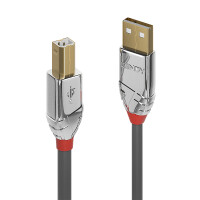 Lindy 36643, 3 m, USB A, USB B, USB 2.0, 0,48 Gbit/s, Grau