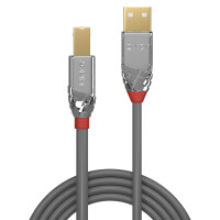 Lindy 36643, 3 m, USB A, USB B, USB 2.0, 0,48 Gbit/s, Grau