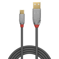 Lindy 36653, 3 m, USB A, Micro-USB B, USB 2.0, 0,48...