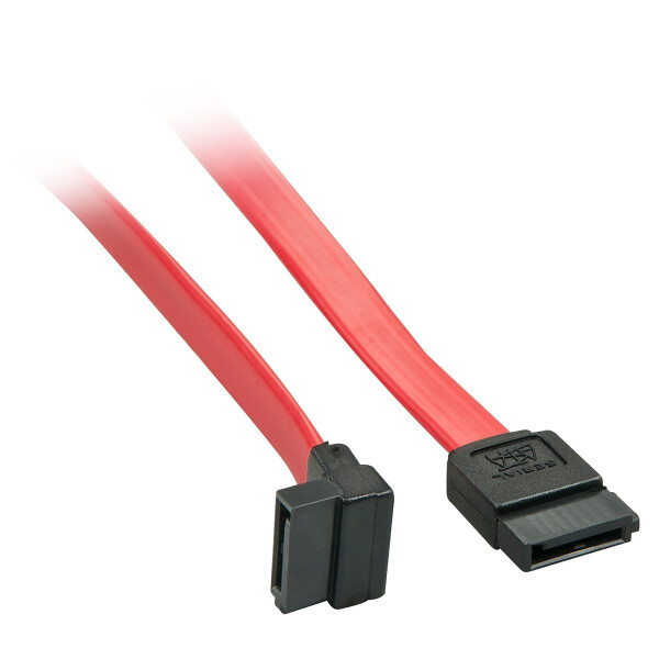 Lindy 33351, 0,5 m, SATA III, SATA 7-pin, SATA 7-pin, Männlich/Männlich, Schwarz, Rot