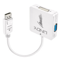 Lindy 41028, DisplayPort, DVI-D + VGA (D-Sub) + HDMI,...