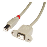 Lindy 31800, 0,5 m, USB B, USB B, Männlich/Weiblich,...