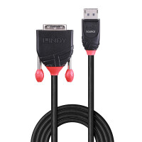 Lindy 41493, 5 m, DVI-D, DisplayPort, 2,7 Gbit/s, Schwarz, Männlich/Männlich