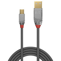 Lindy 36631, 1 m, USB A, Mini-USB B, USB 2.0, 0,48 Gbit/s, Grau