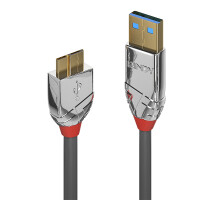 Lindy 36656, 0,5 m, USB A, Micro-USB B, USB 3.2 Gen 1 (3.1 Gen 1), 5 Gbit/s, Grau