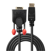 Lindy 41943, 3 m, VGA (D-Sub), DisplayPort, Männlich, Männlich, Gold