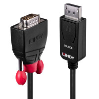 Lindy 41943, 3 m, VGA (D-Sub), DisplayPort, Männlich, Männlich, Gold