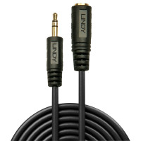Lindy 35654, 3.5mm, Männlich, 3.5mm, Weiblich, 5 m, Schwarz