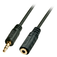 Lindy 35654, 3.5mm, Männlich, 3.5mm, Weiblich, 5 m, Schwarz