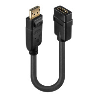 Lindy 41005, 0,15 m, DisplayPort, HDMI, Männlich, Weiblich, Gerade
