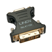 Lindy 41199, VGA, DVI-I, Schwarz, Gold