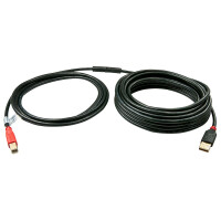 Lindy 42762, 15 m, USB A, USB B, USB 2.0, Männlich/Männlich, Schwarz, Rot