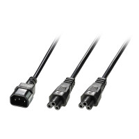 Lindy 30370, 2,5 m, C14-Koppler, 2 x C5-Kupplung