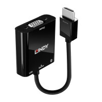 Lindy 38285, 0,1 m, HDMI Typ A (Standard), VGA (D-Sub), Männlich, Weiblich, Gerade