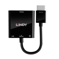 Lindy 38285, 0,1 m, HDMI Typ A (Standard), VGA (D-Sub), Männlich, Weiblich, Gerade