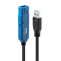 Lindy 43157, 10 m, USB A, USB A, USB 3.2 Gen 1 (3.1 Gen 1), 5 Gbit/s, Schwarz
