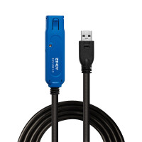 Lindy 43157, 10 m, USB A, USB A, USB 3.2 Gen 1 (3.1 Gen 1), 5 Gbit/s, Schwarz