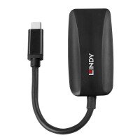 Lindy 43337, 0,13 m, USB Typ-C, DisplayPort, Männlich, Weiblich, Gerade