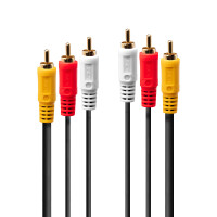 Lindy 35691, 2 m, 3 x RCA, 3 x RCA, Männlich,...