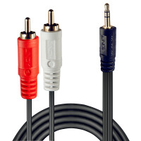 Lindy 35687, 2 x RCA, Männlich, 3.5mm, Männlich, 20 m, Schwarz
