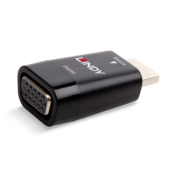 Lindy 38194, HDMI Type A (Standard), VGA, Schwarz