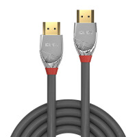 Lindy 37874, 5 m, HDMI Typ A (Standard), HDMI Typ A (Standard), 4096 x 2160 Pixel, 18 Gbit/s, Grau, Silber