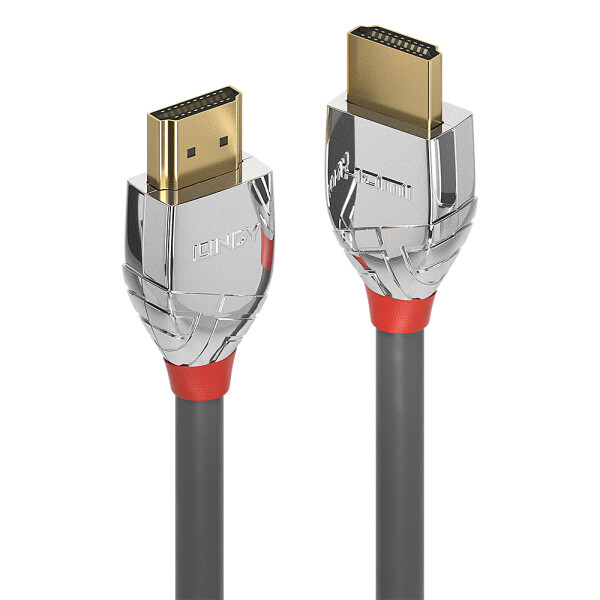 Lindy 37872, 2 m, HDMI Typ A (Standard), HDMI Typ A (Standard), 4096 x 2160 Pixel, 18 Gbit/s, Grau, Silber