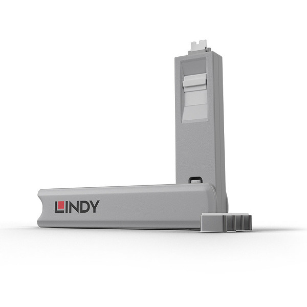 Lindy 40427, Schnittstellenblockierung + Schlüssel, USB Typ-C, Weiß, 5 Stück(e), 10 g