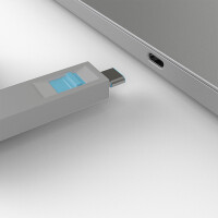 Lindy 40465, Schnittstellenblockierung + Schlüssel, USB Typ-C, Blau, Acrylnitril-Butadien-Styrol (ABS), 1 Stück(e), 10 g