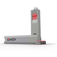 Lindy 40425, Schnittstellenblockierung + Schlüssel, USB Typ-C, Pink, 5 Stück(e), 10 g