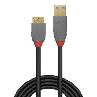 Lindy 36765, 0,5 m, USB A, Micro-USB B, USB 3.2 Gen 1 (3.1 Gen 1), 5 Gbit/s, Schwarz