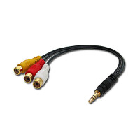 Lindy 35539, 0,25 m, 3.5mm, 3 x RCA, Männlich,...