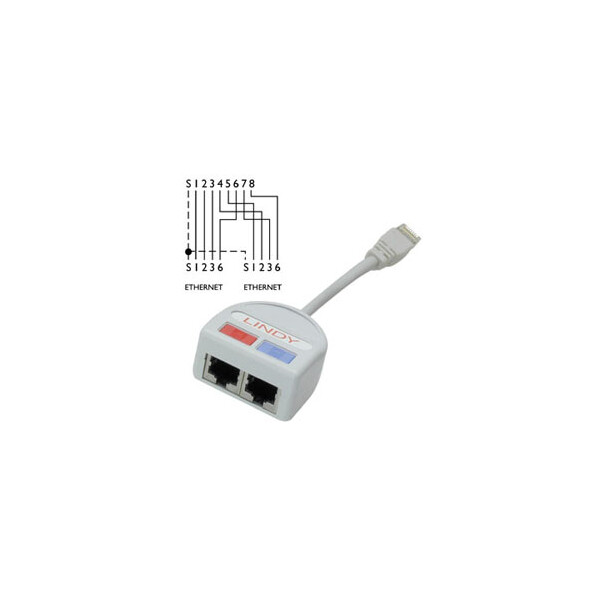 Lindy UTP Port Doubler, Grau, 10/100Base-T
