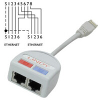 Lindy UTP Port Doubler, Grau, 10/100Base-T